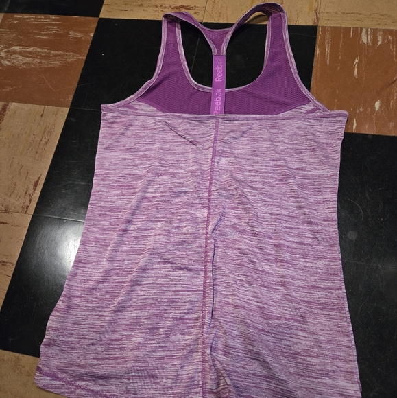 Reebok racerback tank top lightweight purple Heathered misses size large NWOT - Picture 5 of 8